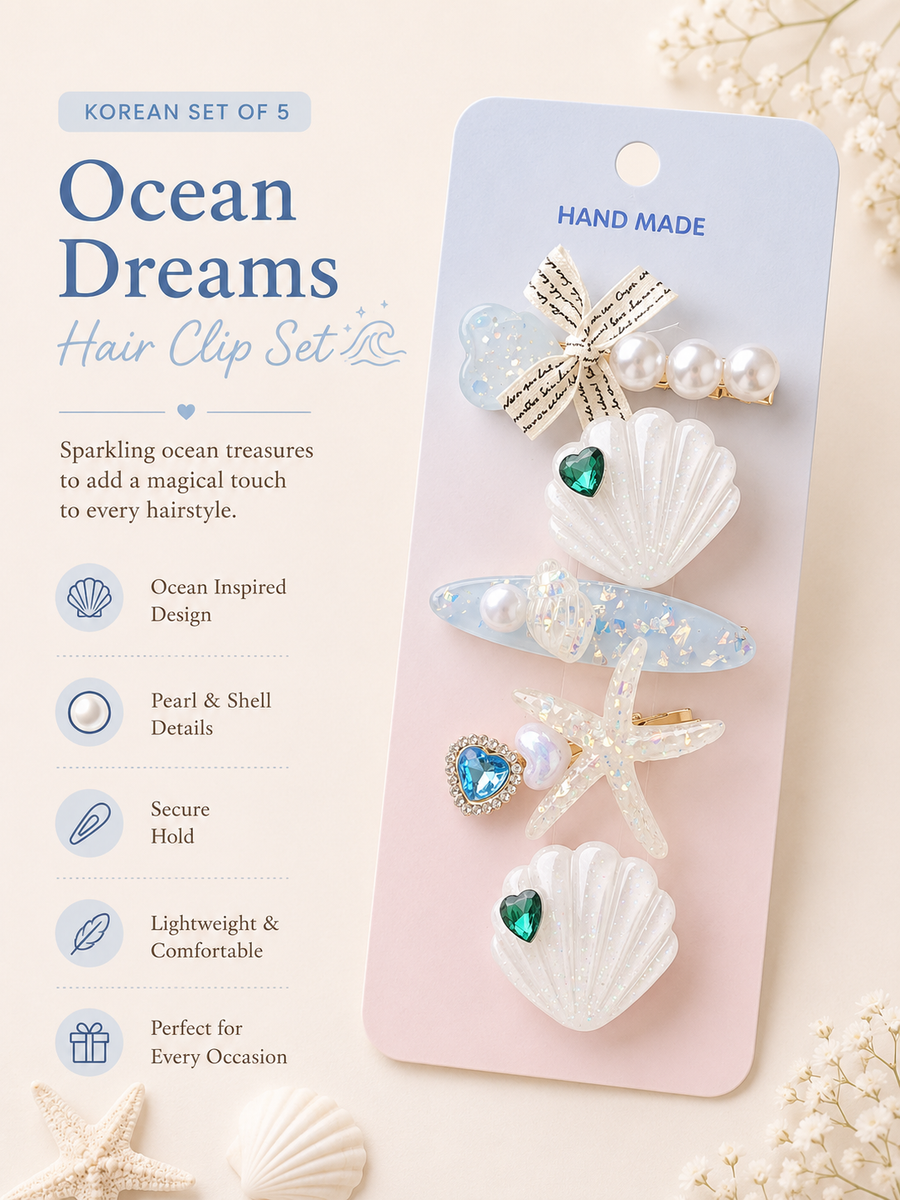 Ocean Dreams — Korean Clip Set of 5 — view 7 of 8
