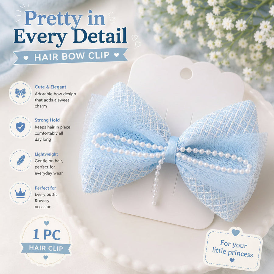 Bluebell Pearl Bow — Hair Clip - Main — view 6 of 11