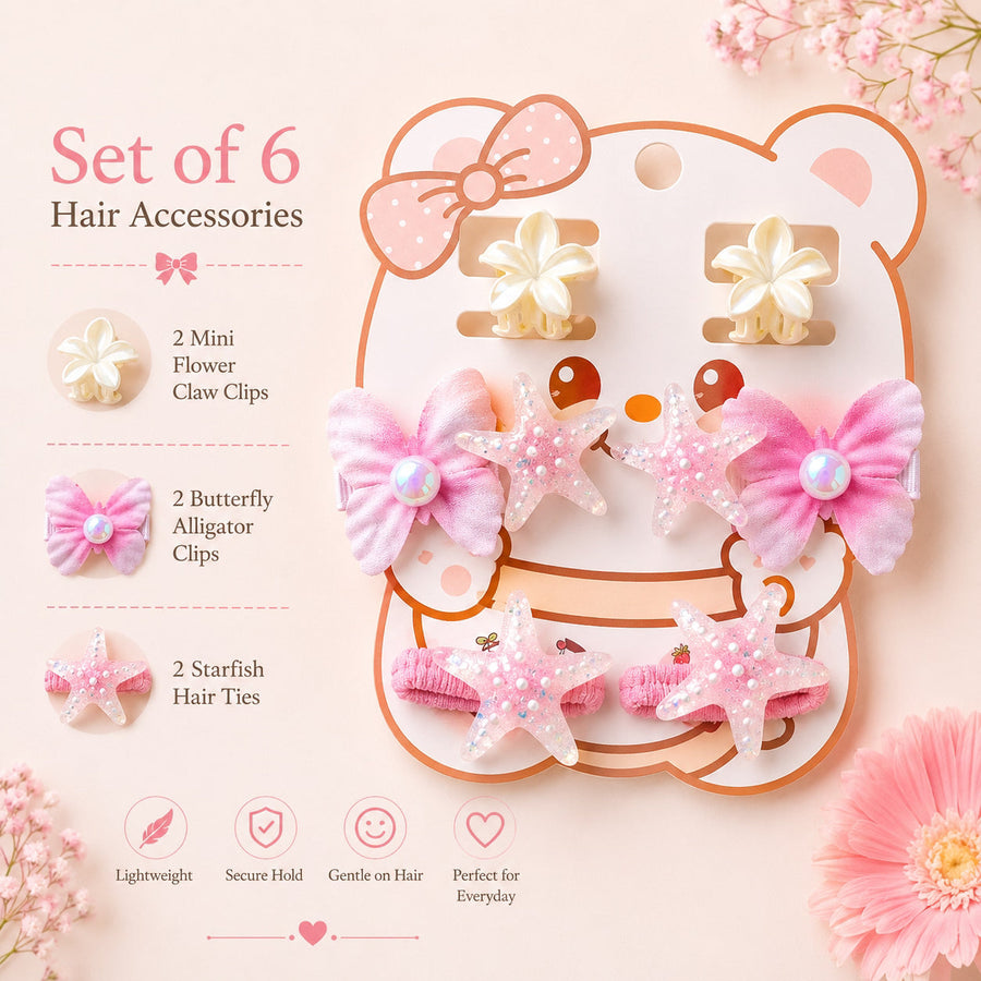 Teddy & Gingham — Hair Set of 6 — view 3 of 4