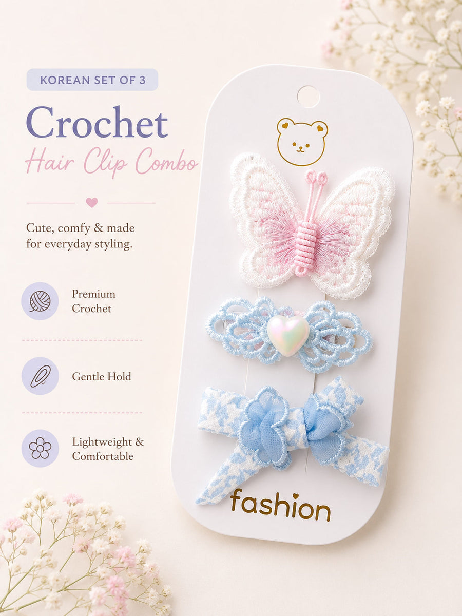 Meadow Crochet Trio — Korean Clip Set of 3 — view 4 of 6
