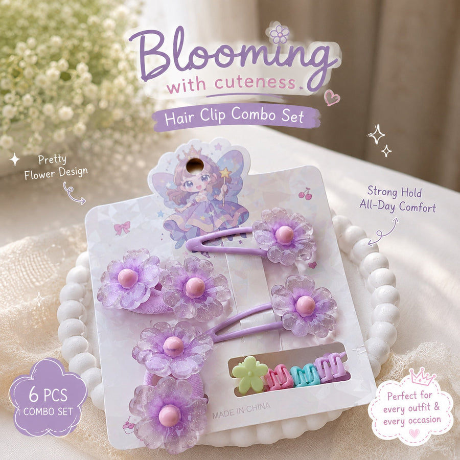 Little Blooms — Flower Snap Clips (6 pc) — view 6 of 8