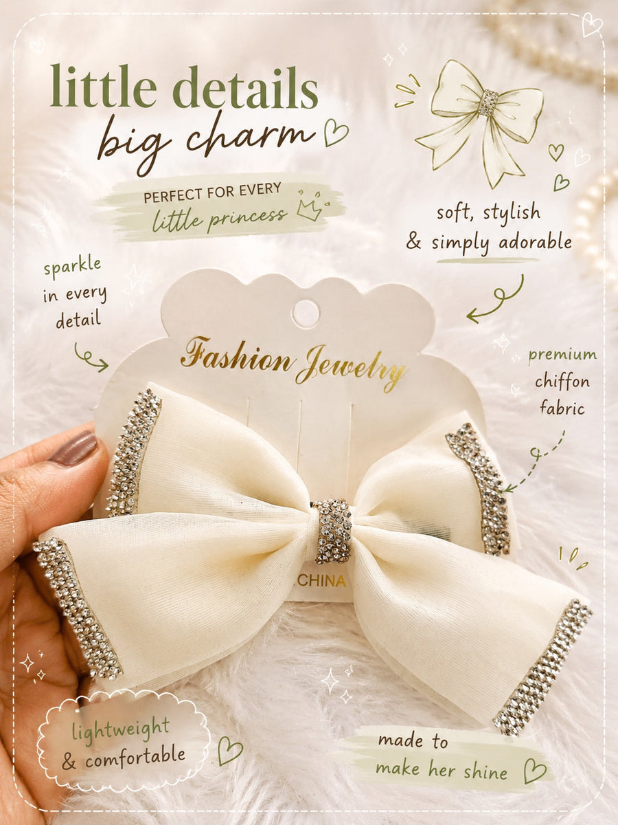 Olive Whisper Bow — Organza Hair Clip — view 5 of 6