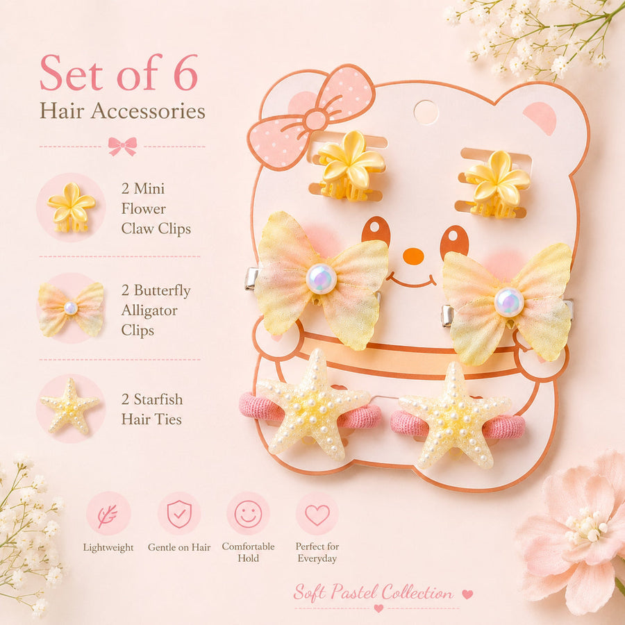 Teddy & Gingham — Hair Set of 6 — view 1 of 4